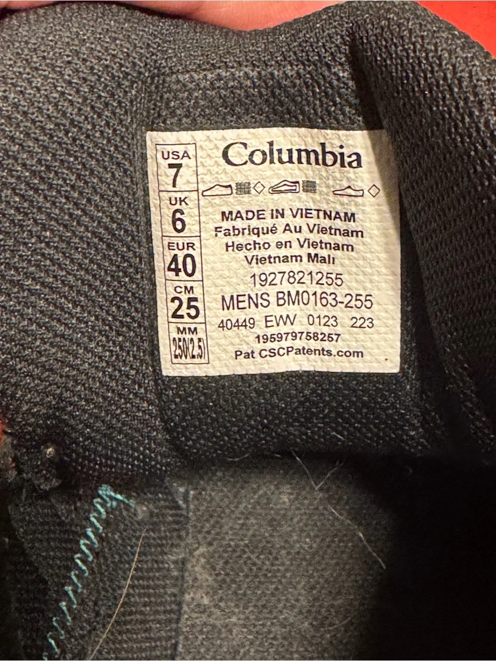 Columbia excellent lightly
